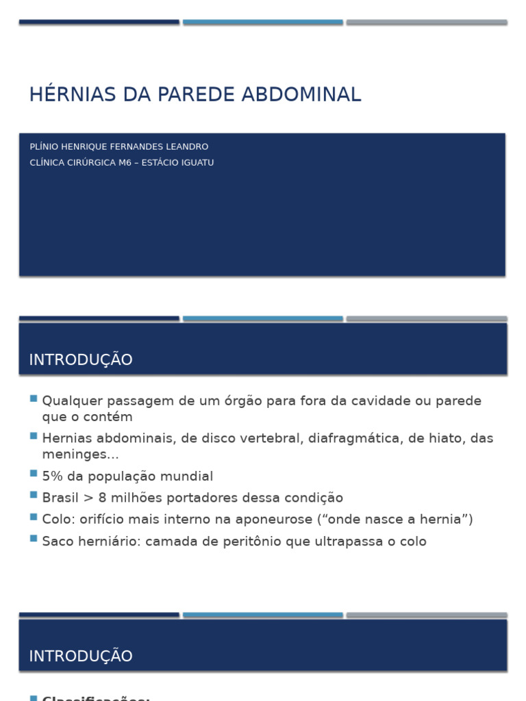 Hérnias Da Parede Abdominal | PDF