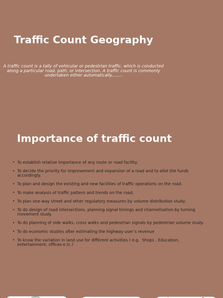 Traffic Count Survey Guidelines | PDF