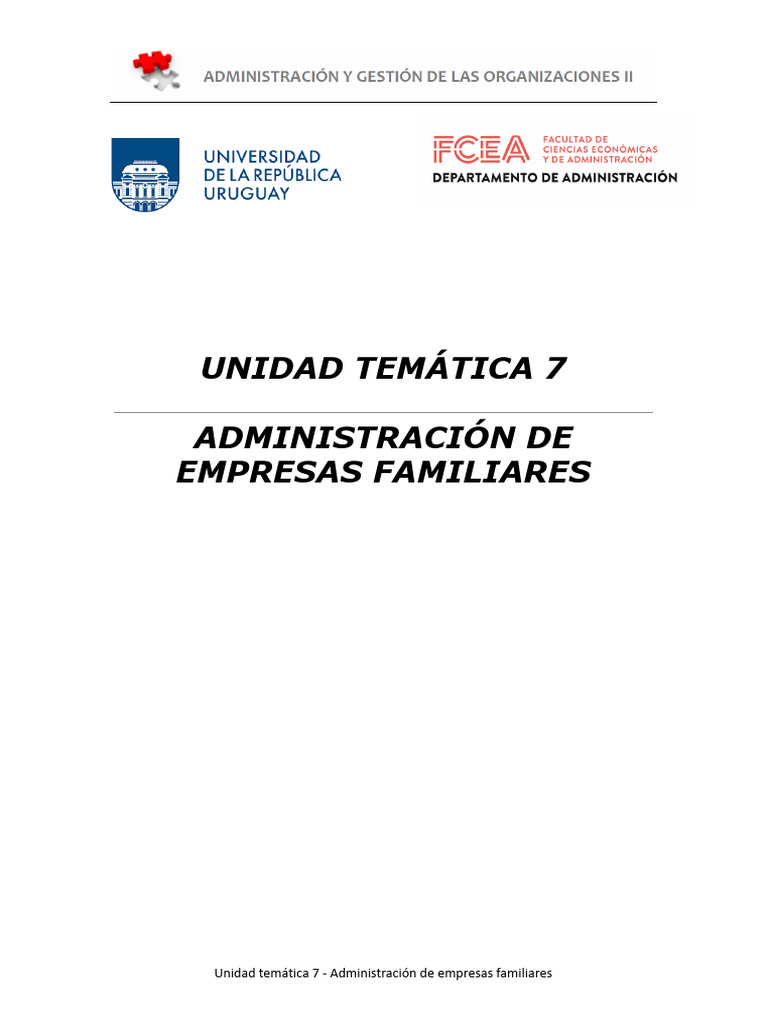Administración de Empresas Familiares | PDF | Business | Familia