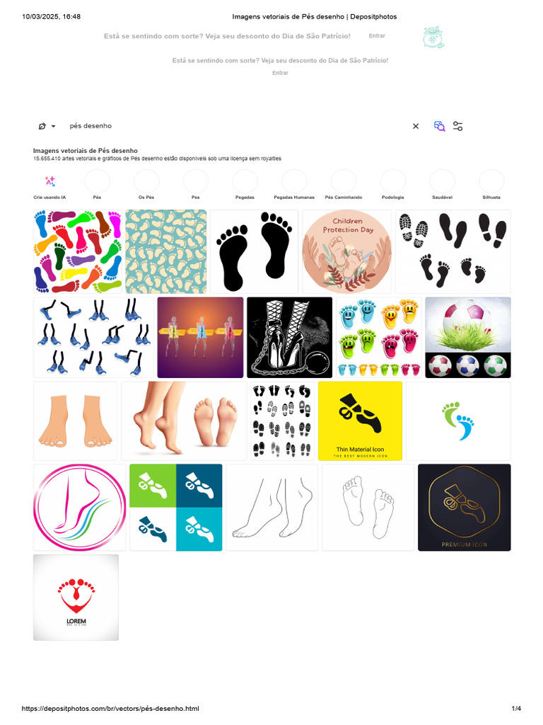 Vetores de Pés para Design Gráfico | PDF