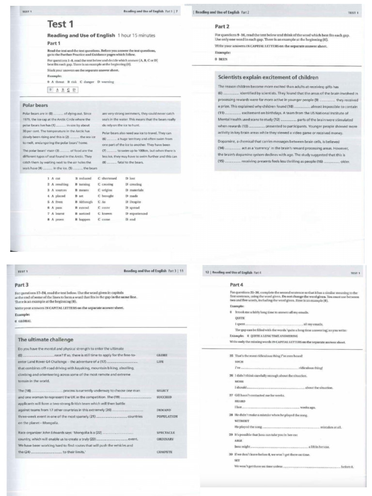 Fce Reading and Use | PDF