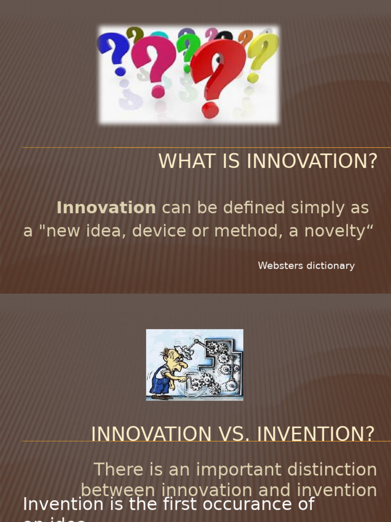 Seminar of Tourism Innovation Introduction | PDF | Innovation