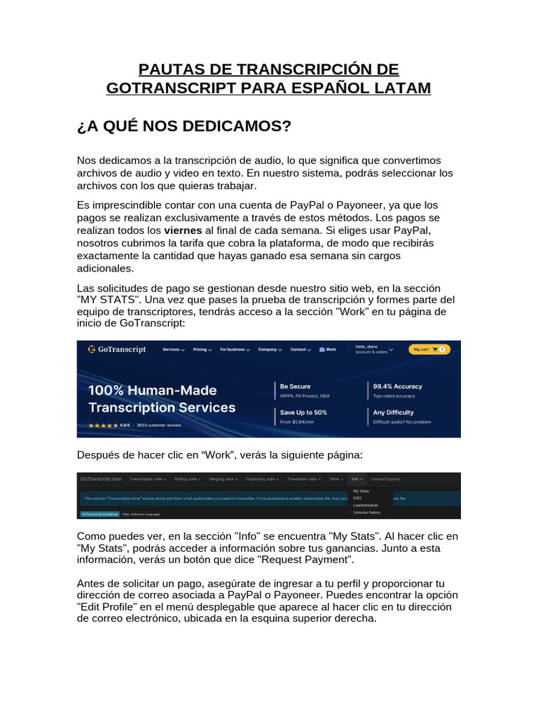 Gotranscript Transcription Guidelines | PDF | Coma | Lengua española