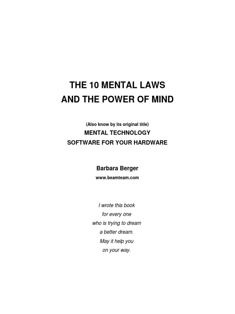 The 10 Mental Laws Explained | PDF | Thought | Mind