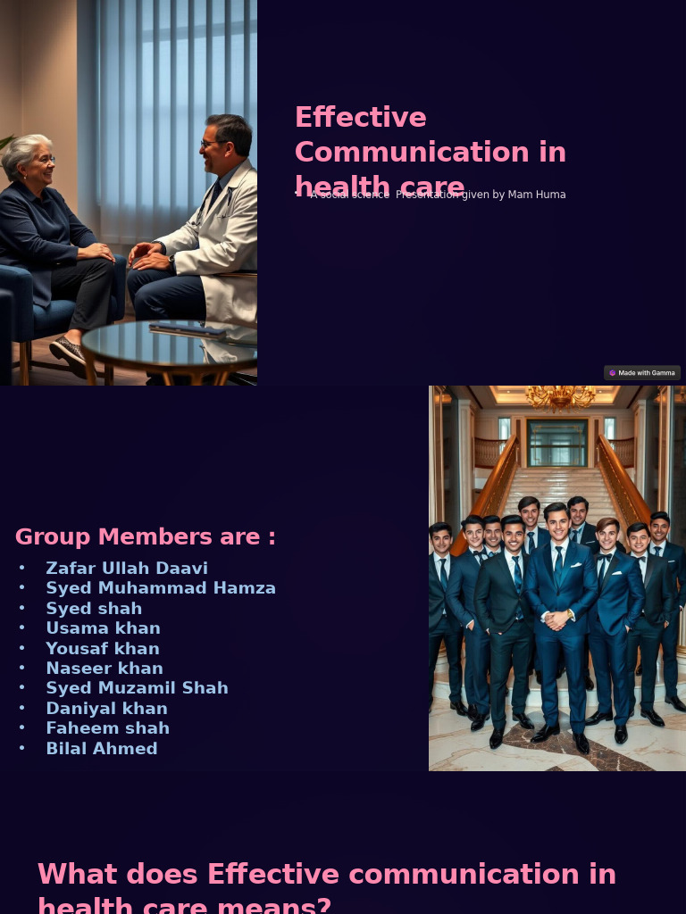 Effective Communication in Health Care | PDF