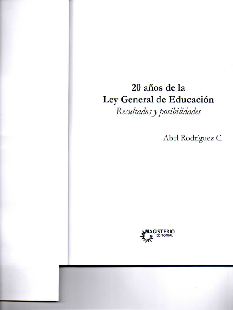 20 Años de La Ley General de Educacion | PDF