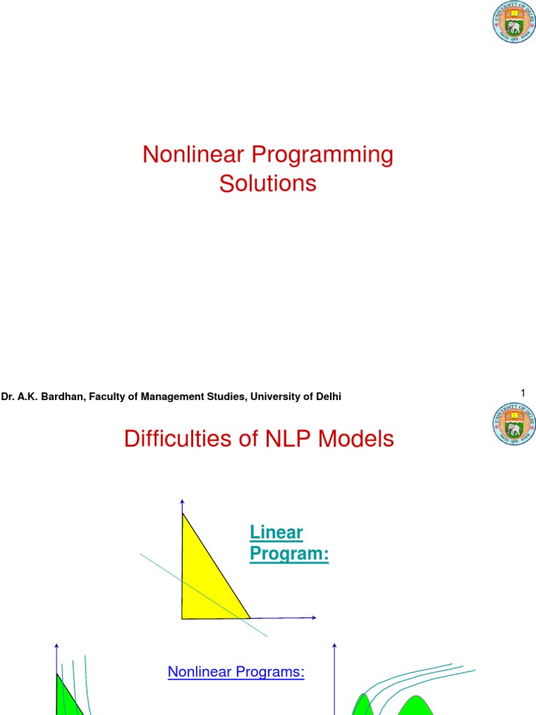 research paper on nonlinear programming