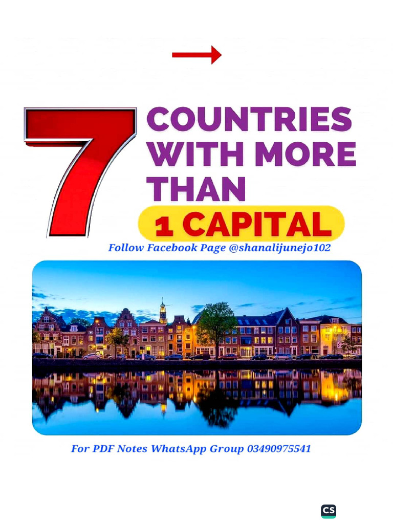 7 Countries More Than 1 Capital | PDF