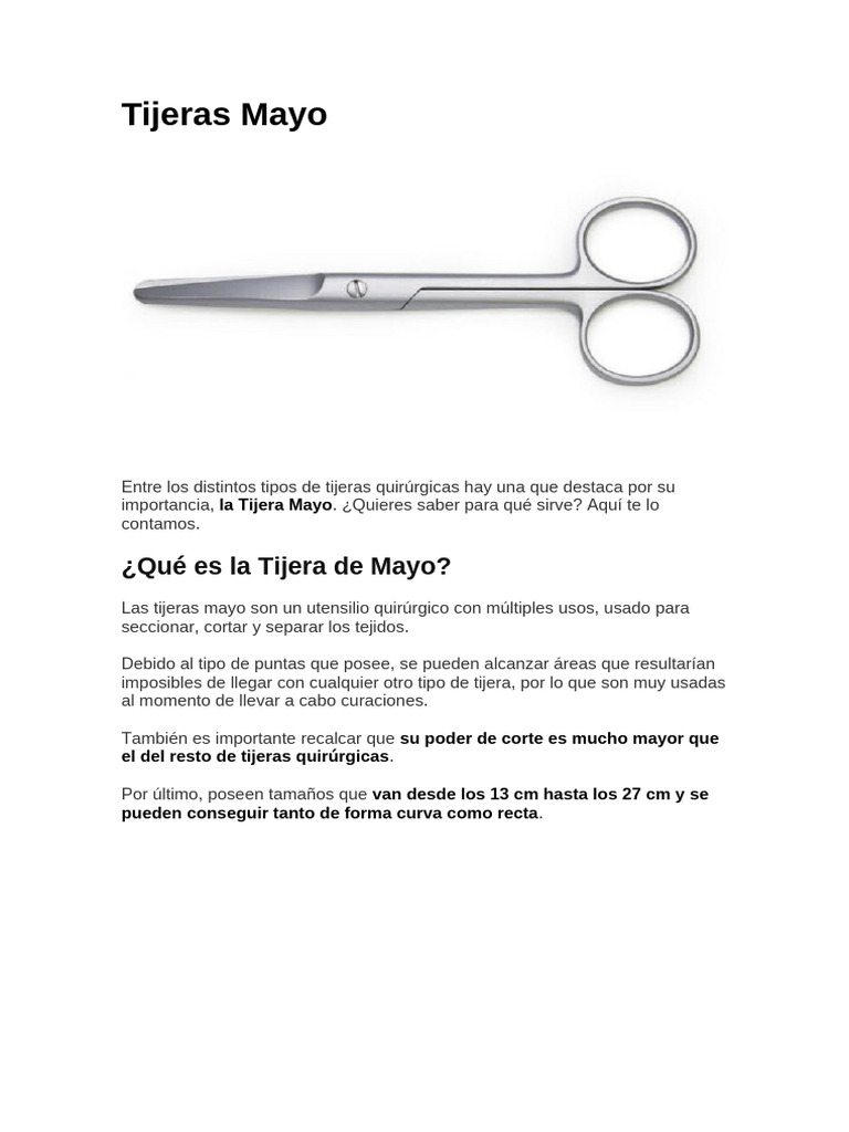 Tijeras Mayo | Tijeras | Cirugía