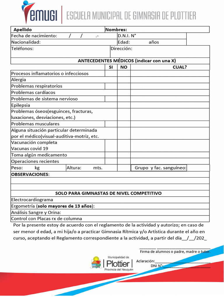 Ficha Mã©dica Emugi 2025 | PDF