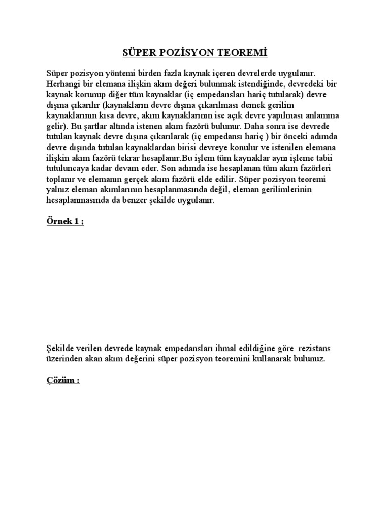 Süperpozisyon Teoremi | PDF