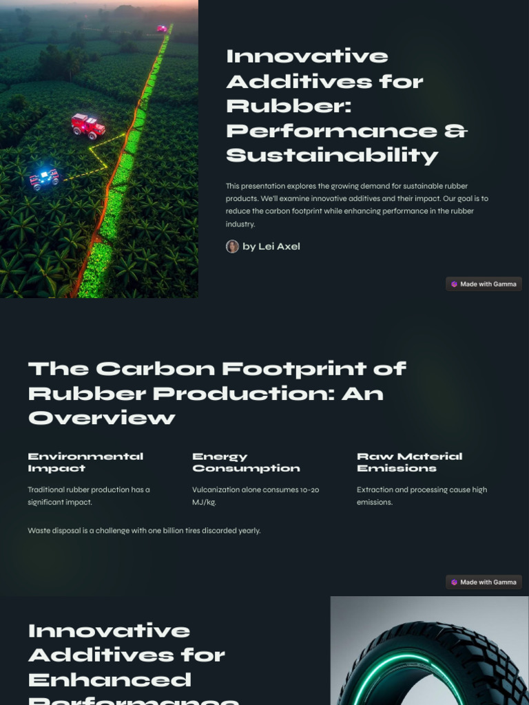 Innovative Additives For Rubber Performance and Sustainability | PDF ...