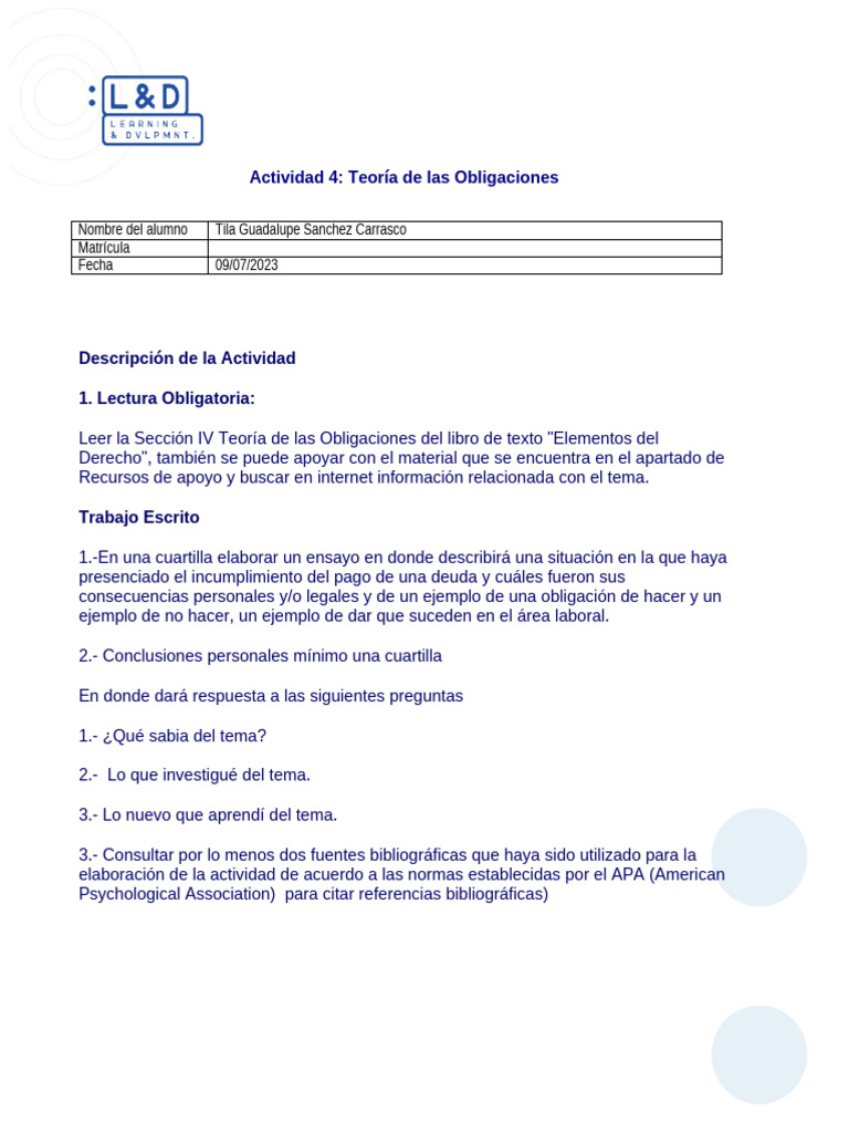 Teoría de las Obligaciones en Derecho | PDF | Derechos | Pagos