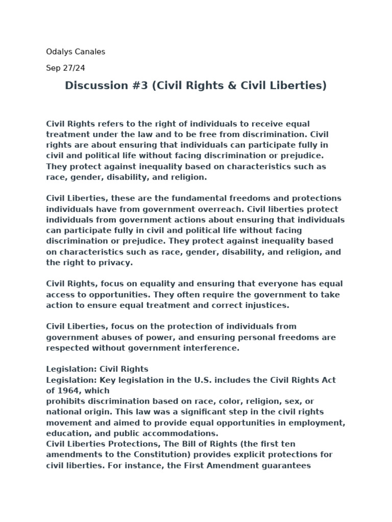 American+Federal+Government+Discussion+3 | PDF | Civil Liberties ...