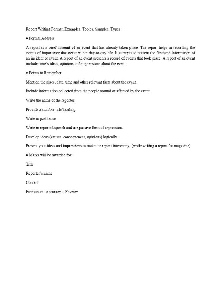 Report Writing Guide: Formats & Examples | PDF