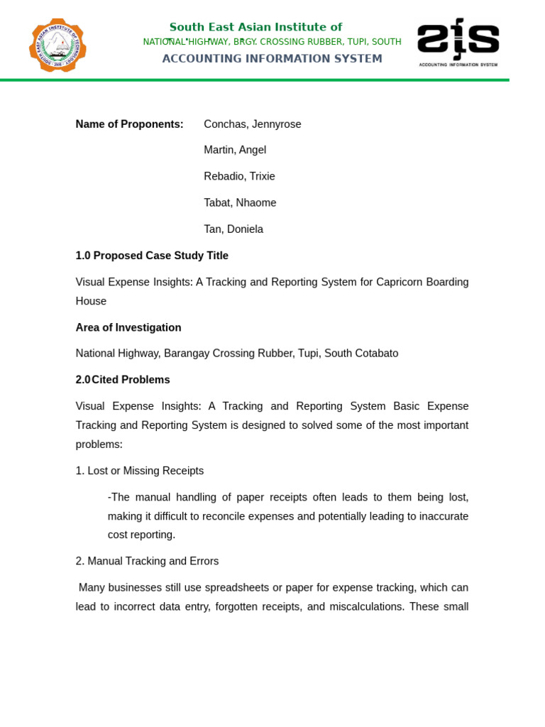 Visual Expense Insights for Boarding Houses | PDF | Expense | Automation