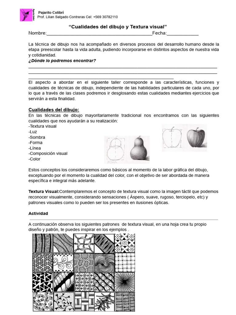 Cualidades y Textura en el Dibujo | PDF