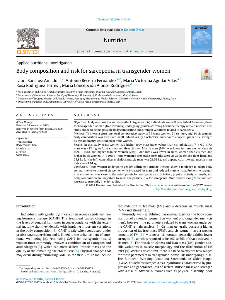 Body Composition | PDF | Body Mass Index