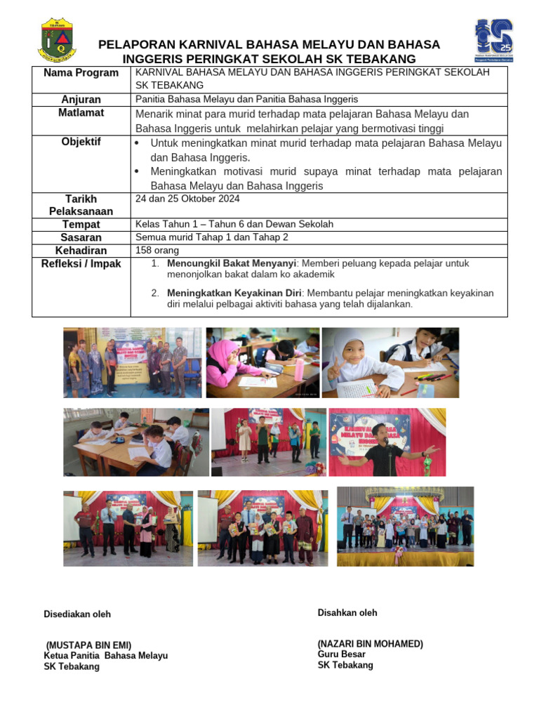 Laporan One Page Program Karnival Bmbi | PDF