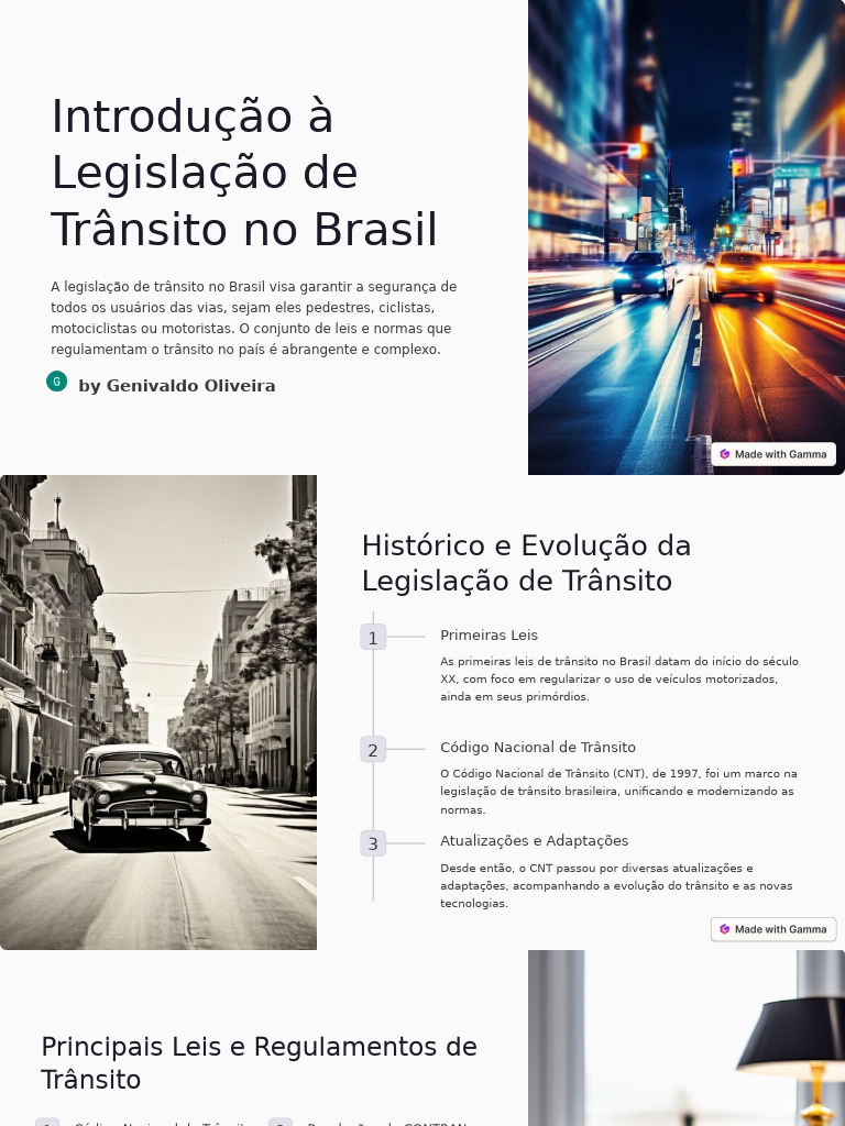 Introducao A Legislacao de Transito No Brasil | PDF | Tráfego | Estatuto