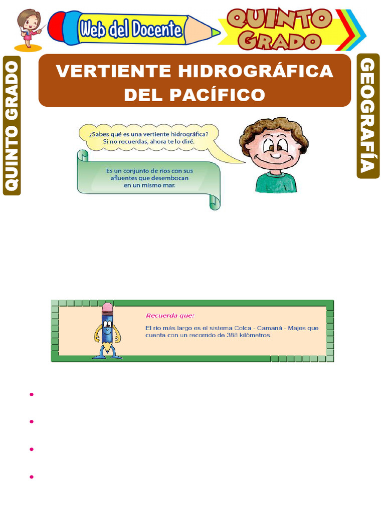 Características de la Vertiente del Pacífico | PDF | Río | Ciencias de ...