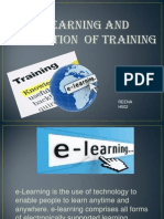 E-Learning and Evaluation of Training: Reena H502