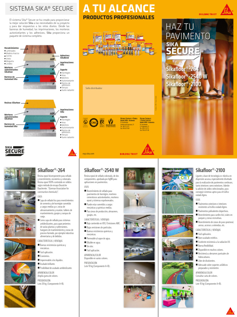 Haz Tu Pavimento Sika Secure Folleto | PDF | Hormigón | Epoxy