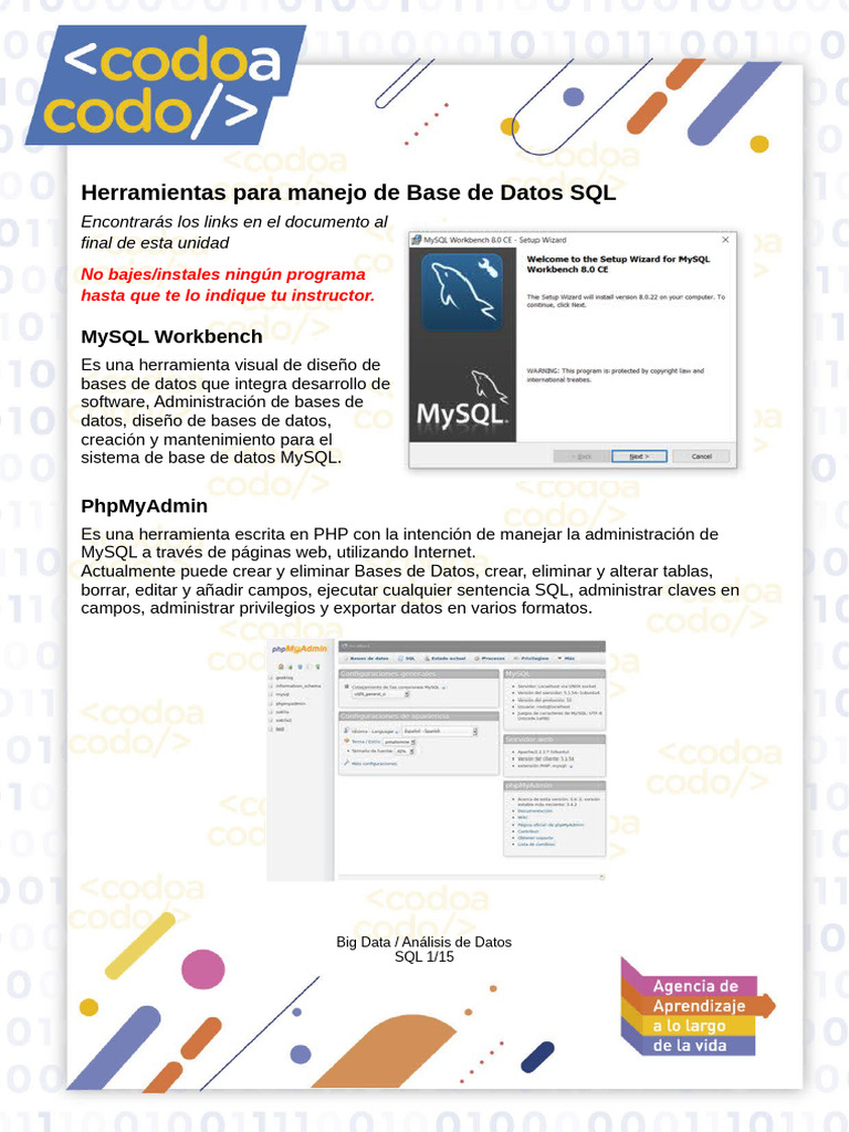 Herramientas para Bases de Datos SQL | PDF | SQL | Mi sql