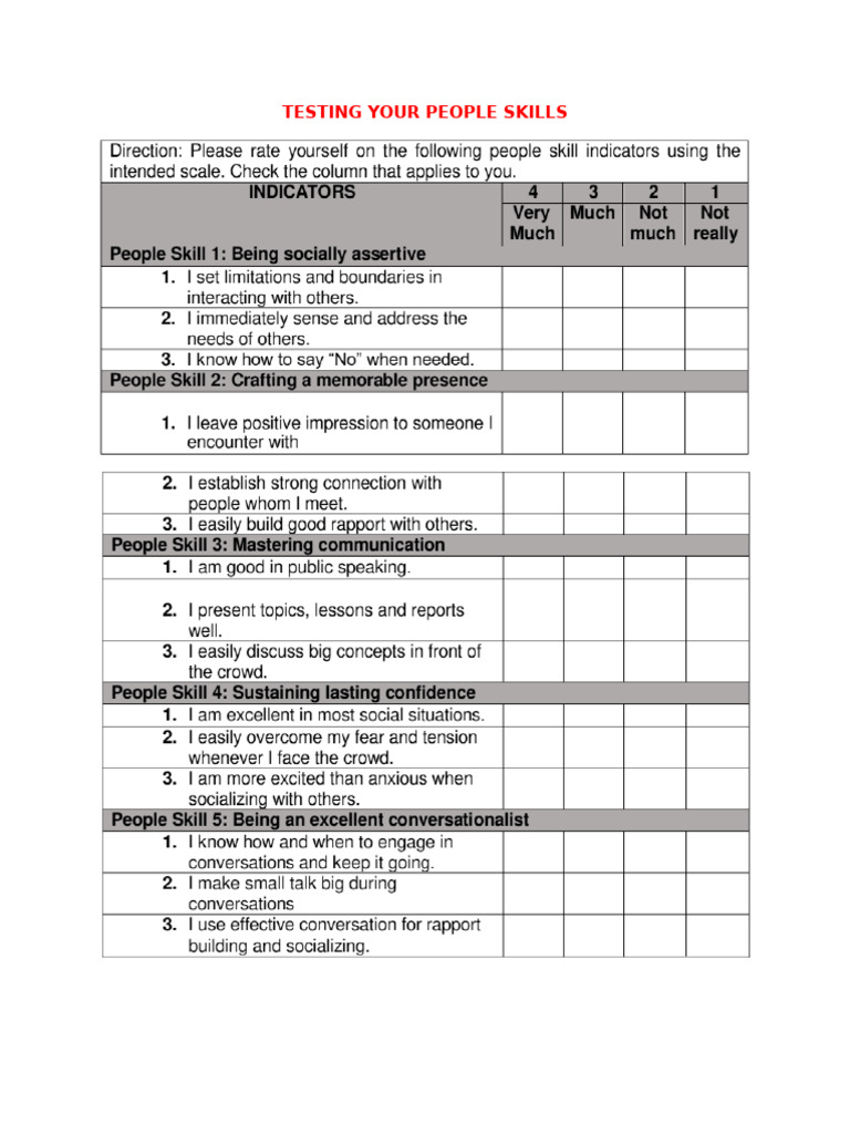 Testing Your People Skills | PDF