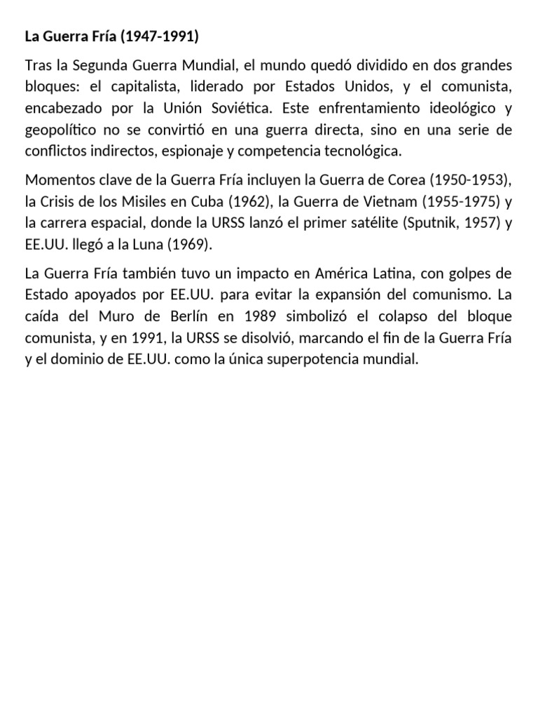 La Guerra Fría | PDF