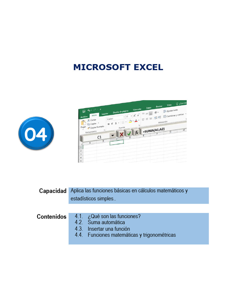Funciones Esenciales en Microsoft Excel | PDF | Microsoft Excel ...