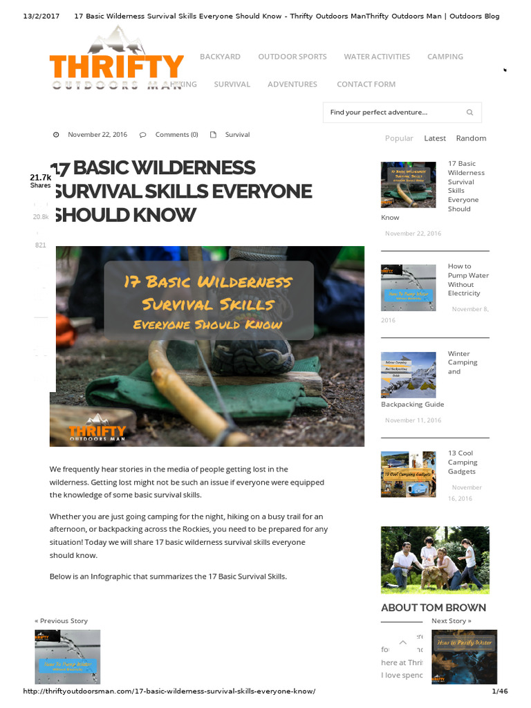 17 Basic Wilderness Survival Skills Everyone Should Know - Thrifty ...
