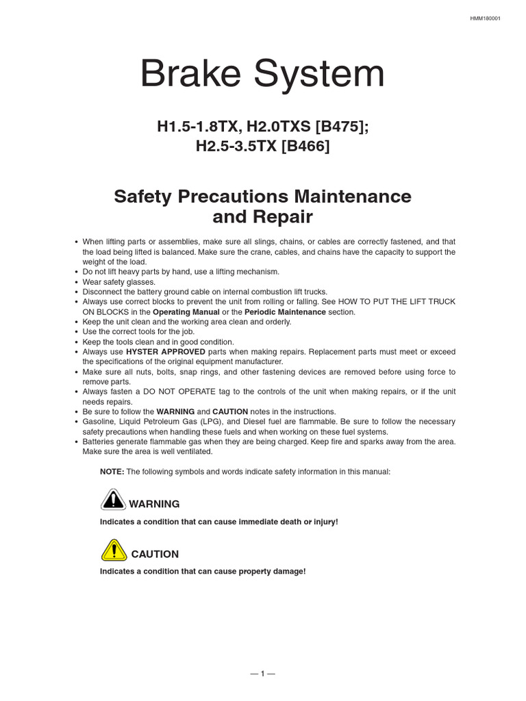 Brake System Maintenance and Safety Guide | PDF | Brake | Bearing ...