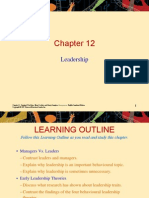 Leadership: Chapter 12, Stephen P. Robbins, Mary Coulter, and Nancy Langton, Management, Eighth Canadian Edition