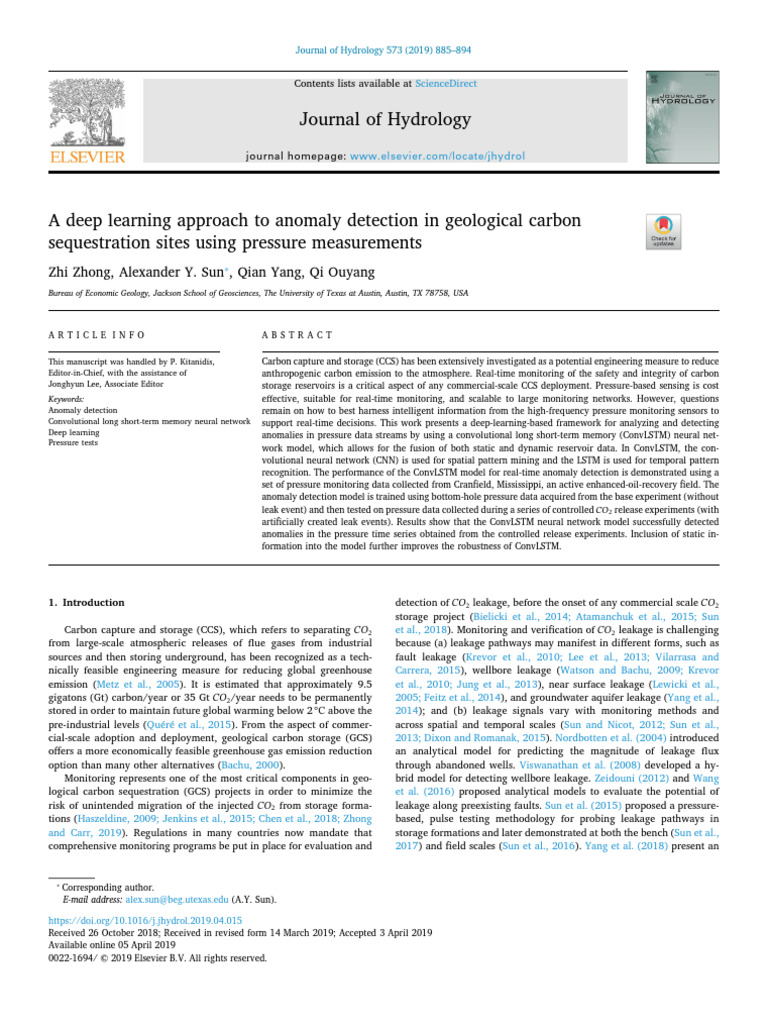 A Deep Learning Approach To Anomaly Detection in Geological - 2019 ...