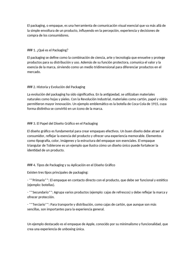 El Packaging Resumen | PDF | Diseño gráfico | Diseño