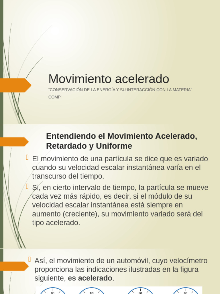 6 Movimiento Acelerado | PDF | Velocidad | Aceleración