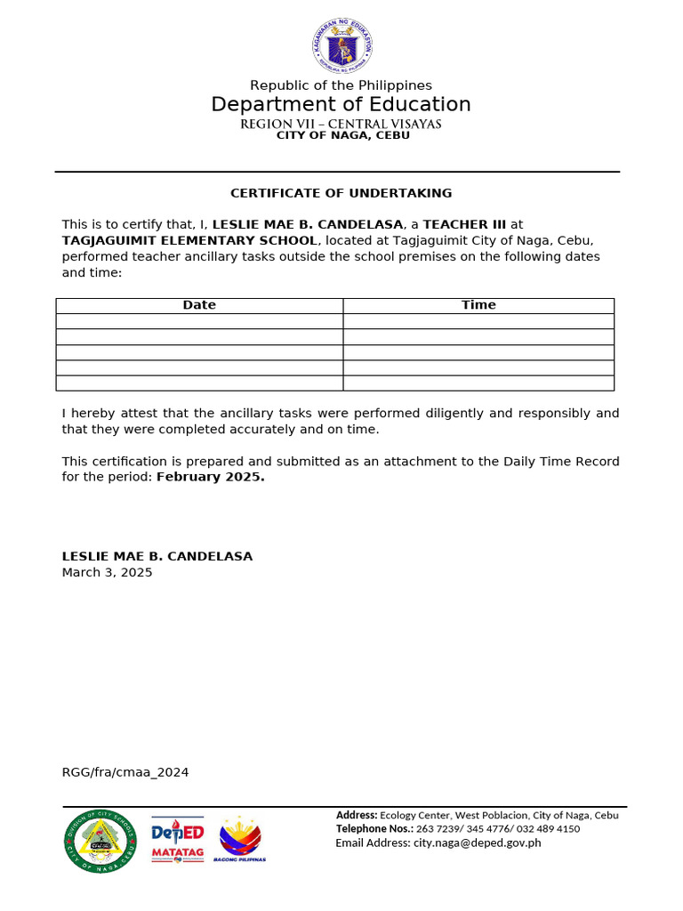 01 Certificate of Undertaking PDF 01 Certificate of Undertaking PDF
