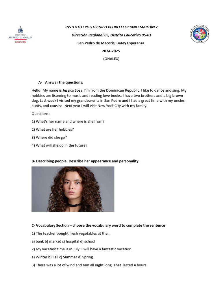 Student Activity Guide for English Learning | PDF
