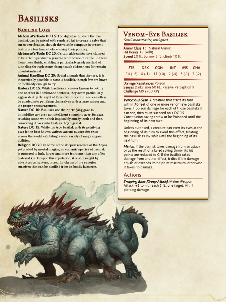 Basilisks - The Homebrewery | PDF