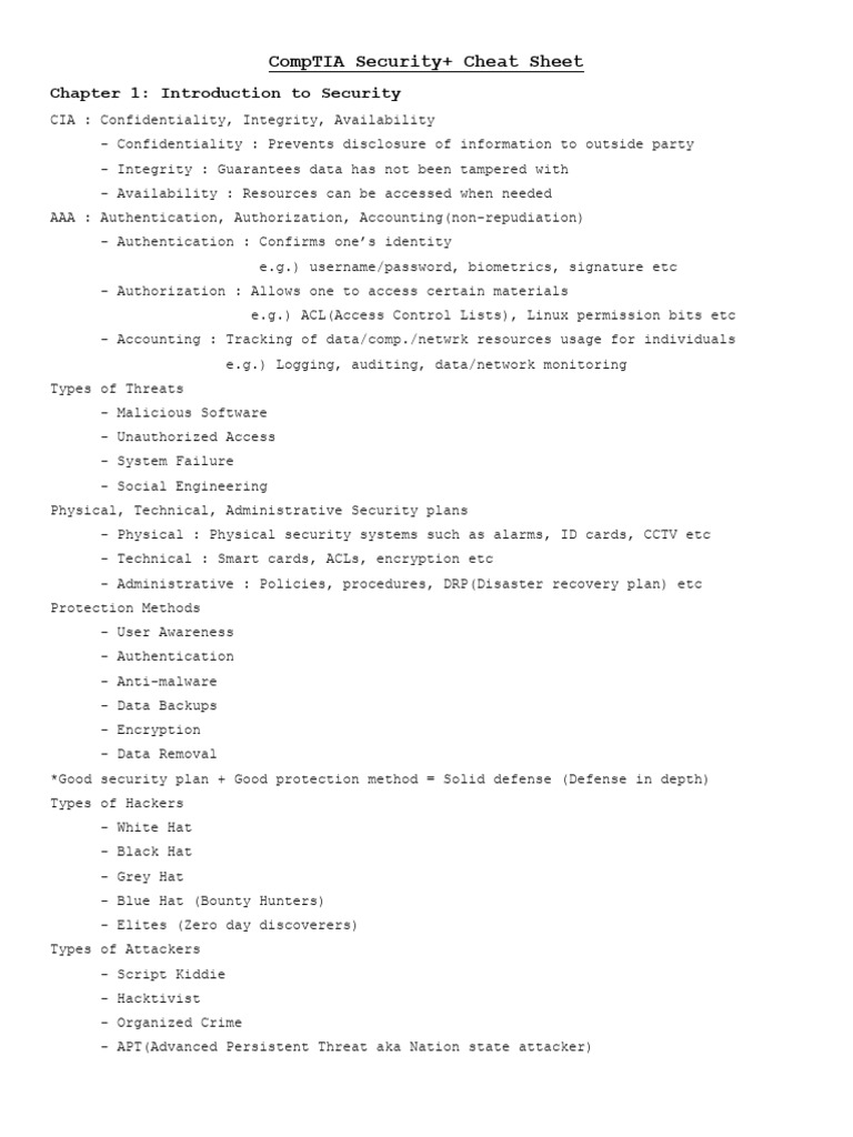 CompTIA Security+ Overview and Protection Methods | PDF | Computer ...