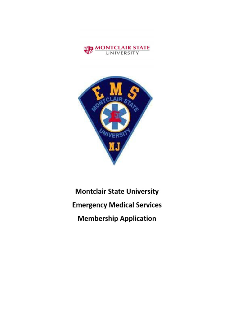 MSU EMS Membership Application Form | PDF | Emergency Medical Services ...