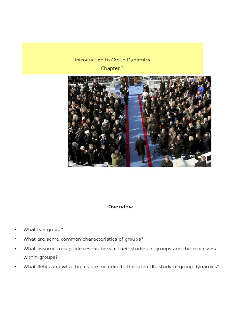 Реферат: Group Dynamics Essay Research Paper The group