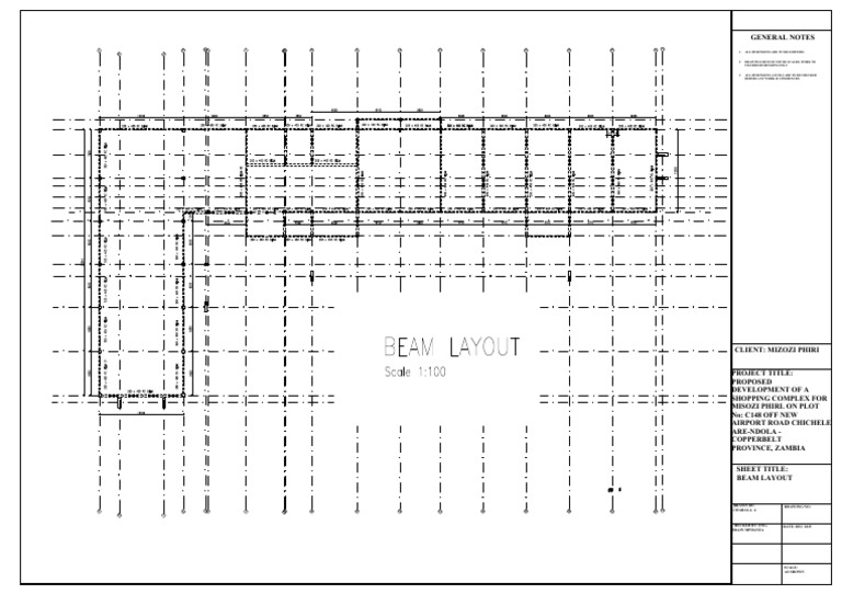 Beam Layout for Shopping Complex | PDF