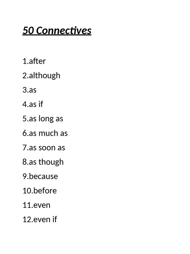 Essential Connectives for Writing | PDF