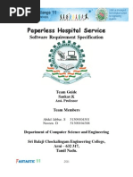 Paperless Hospital Service: Software Requirement Specification