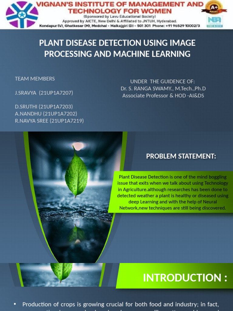 Plant Disease Detection with ML Techniques | PDF | Deep Learning ...