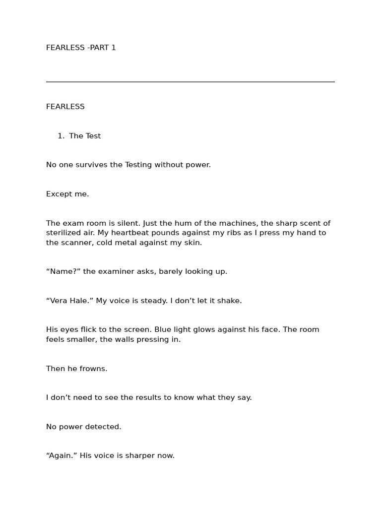 Fearless - Part 1 | PDF