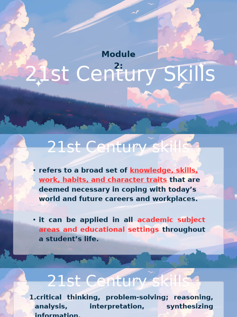 Module 2 21st Century Skills | PDF | Interdisciplinarity | Skill