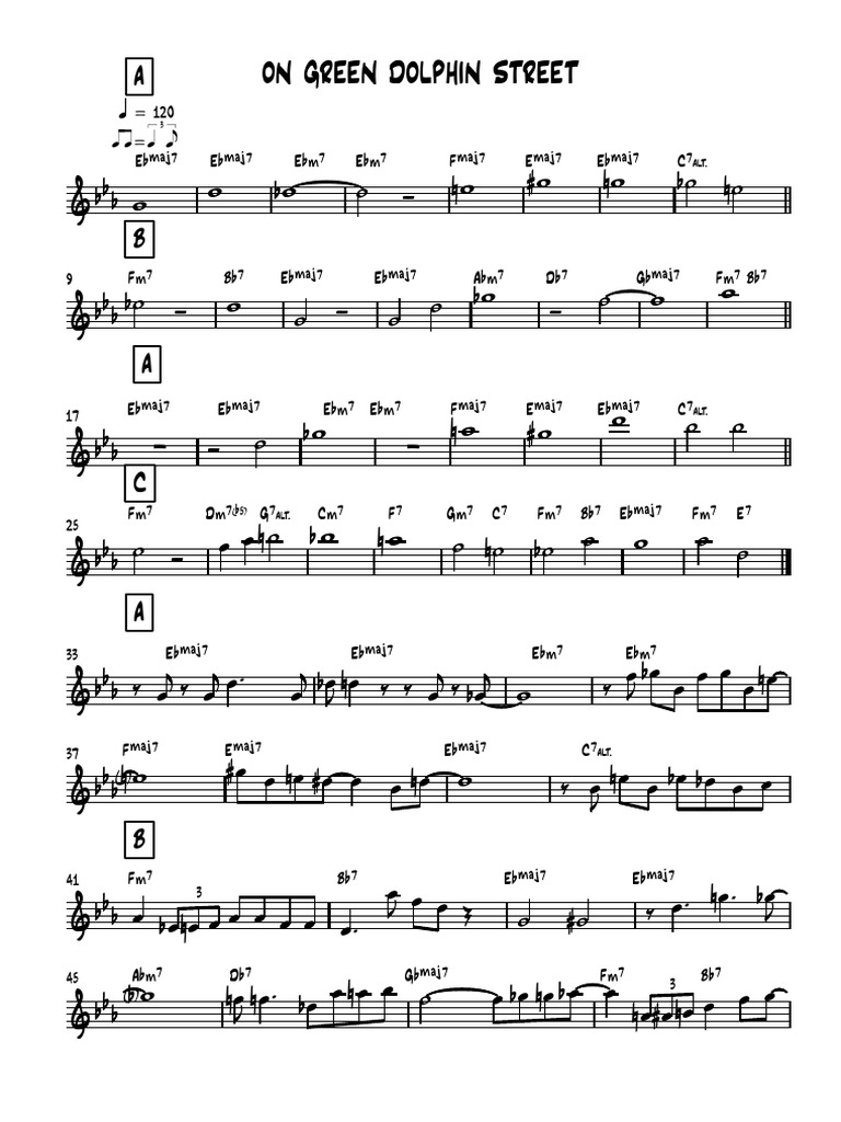 GREEN DOLPHIN SOLO GUIDE TONES - Partitura Completa | PDF